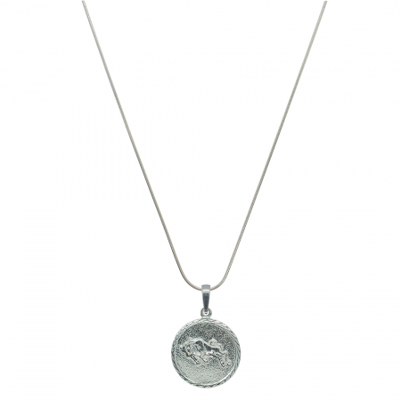 Lantisoare din argint cu zodiace: - Lantisor argint personalizat medalion zodie Taur zodiac european argint 4202SCH580 Dras