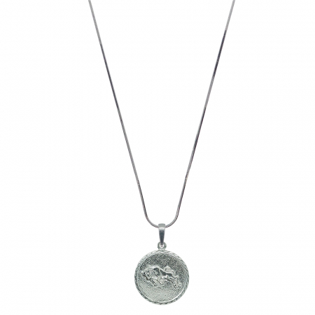 Lantisoare din argint cu zodiace: - Lantisor argint personalizat medalion zodie Taur zodiac european argint 4202SCHD580 Dras