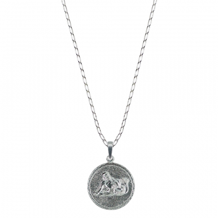 Lantisoare din argint cu zodiace: - Lantisor argint personalizat medalion zodie Varsator zodiac european argint 4202FIG505 Dras