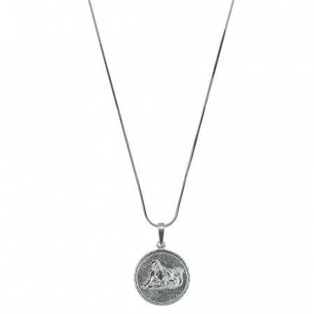 Lantisoare din argint cu zodiace: - Lantisor argint personalizat medalion zodie Varsator zodiac european argint 4202SCHD580 Dras