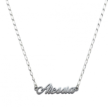 Lantisoare din argint cu nume: - Lantisor argint personalizat nume Alessia argint 9461FIG01305 Dras