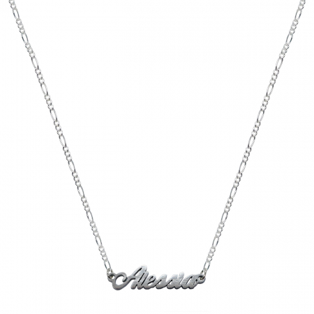 Lantisoare din argint cu nume: - Lantisor argint personalizat nume Alessia argint 9461FIG31320 Dras