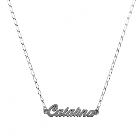 Lantisoare din argint cu nume: - Lantisor argint personalizat nume Catalina argint 9462FIG01305 Dras