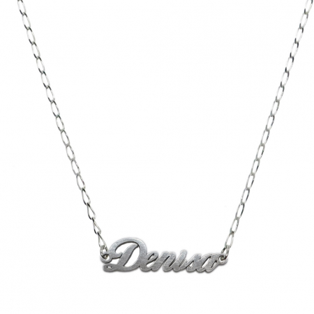 Cu nume decupate - Lantisor argint personalizat nume Denisa argint 9405FIG01305 Dras