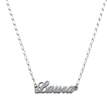 Cu nume decupate - Lantisor argint personalizat nume Laura argint 9443FIG01270 Dras