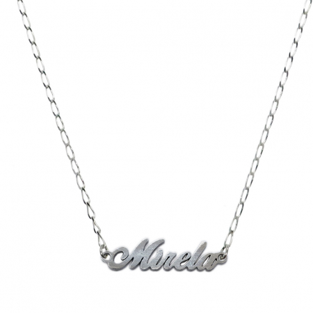 Cu nume decupate - Lantisor argint personalizat nume Mirela argint 9444FIG01305 Dras