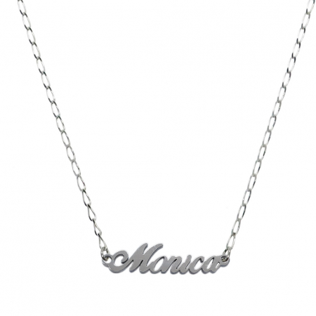 Cu nume decupate - Lantisor argint personalizat nume Monica argint 9448FIG01305 Dras