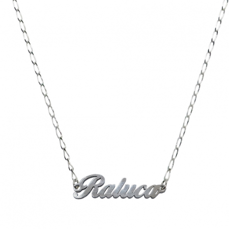 Cu nume decupate - Lantisor argint personalizat nume Raluca argint 9441FIG01270 Dras