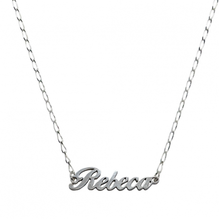 Cu nume decupate - Lantisor argint personalizat nume Rebeca argint 9459FIG01305 Dras