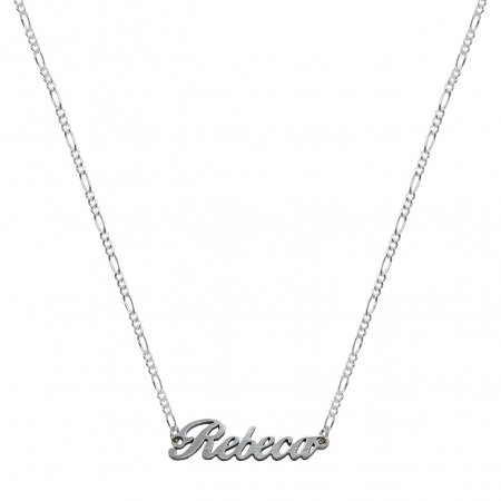 Cu nume decupate - Lantisor argint personalizat nume Rebeca argint 9459FIG31320 Dras