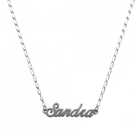 Cu nume decupate - Lantisor argint personalizat nume Sandra argint 9425FIG01305 Dras