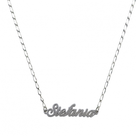 Lantisoare din argint cu nume: - Lantisor argint personalizat nume Stefania argint 9424FIG01305 Dras