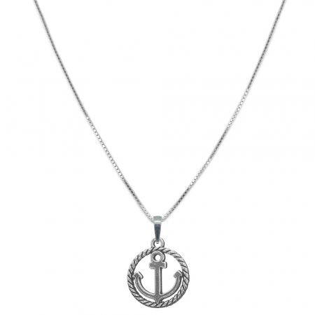 Nautice - Lantisor argint personalizat pandantiv Ancora 9596VEN370 Dras