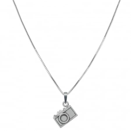 Lantisoare din argint cu diverse motive - Lantisor argint personalizat pandantiv Aparat foto 6557VEN360 Dras