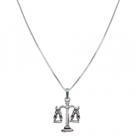 Lantisoare din argint cu diverse motive - Lantisor argint personalizat pandantiv Balanta 9643VEN550 Dras