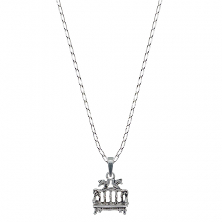 Lantisoare din argint cu diverse motive - Lantisor argint personalizat pandantiv Bancuta porumbei 6978FIG01360 Dras