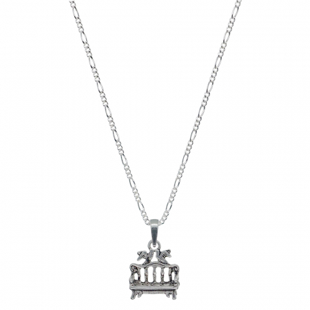 Lantisoare din argint cu diverse motive - Lantisor argint personalizat pandantiv Bancuta porumbei 6978FIG31410 Dras