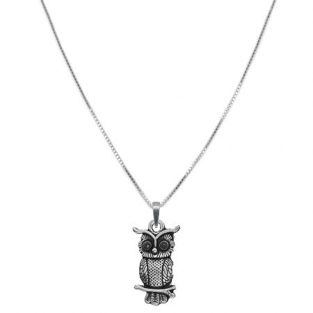 Cu bufnite - Lantisor argint personalizat pandantiv Bufnita 9687VEN420 Dras