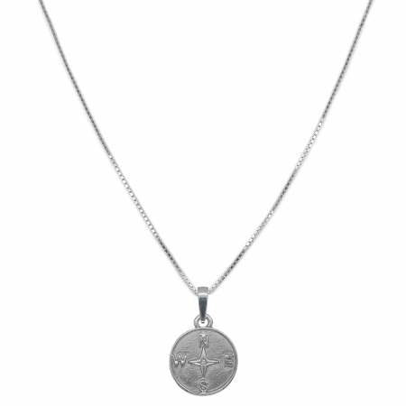 Lantisoare din argint cu diverse motive - Lantisor argint personalizat pandantiv Busola 9900VEN380 Dras