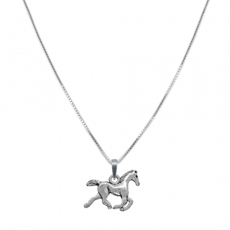 Lantisoare din argint cu animale: - Lantisor argint personalizat pandantiv Cal 9878VEN400 Dras