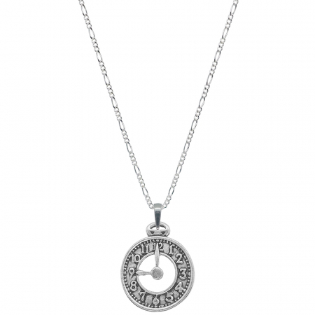 Lantisoare din argint cu diverse motive - Lantisor argint personalizat pandantiv Ceas 9585FIG31610 Dras
