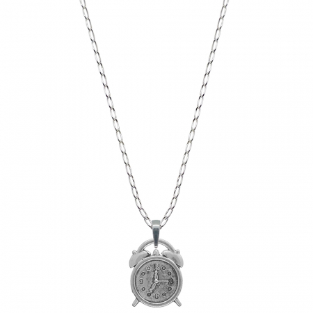 Lantisoare din argint cu diverse motive - Lantisor argint personalizat pandantiv Ceas desteptator 6552FIG01350 Dras