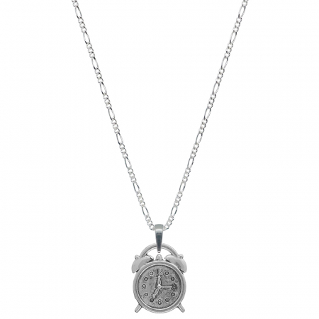 Lantisoare din argint cu diverse motive - Lantisor argint personalizat pandantiv Ceas desteptator 6552FIG31400 Dras
