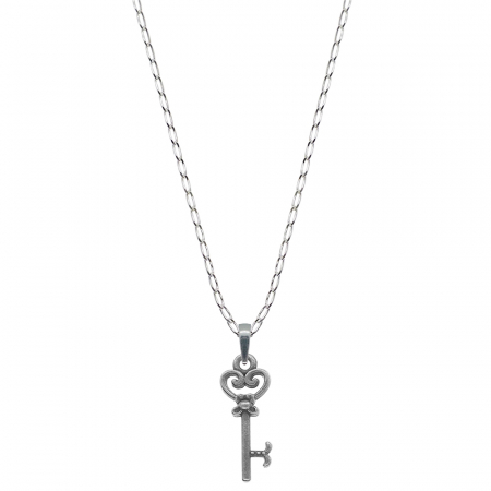 Lantisoare din argint cu diverse motive - Lantisor argint personalizat pandantiv Cheie 9583FIG01325 Dras