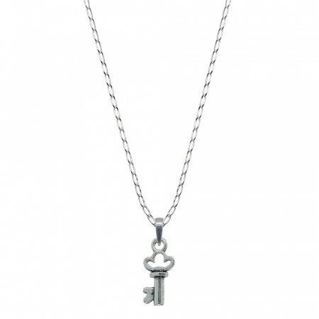 Lantisoare din argint cu diverse motive - Lantisor argint personalizat pandantiv Cheie 9600FIG01270 Dras