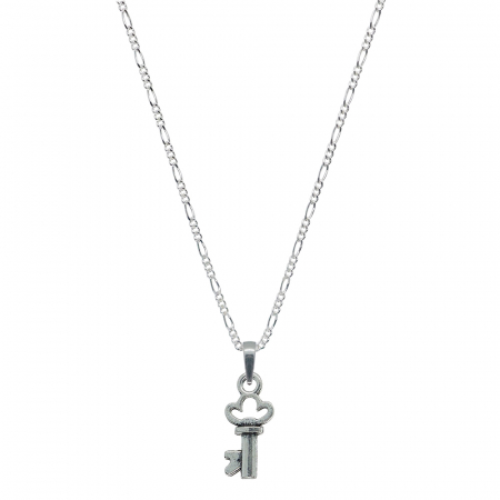 Lantisoare din argint cu diverse motive - Lantisor argint personalizat pandantiv Cheie 9600FIG31320 Dras