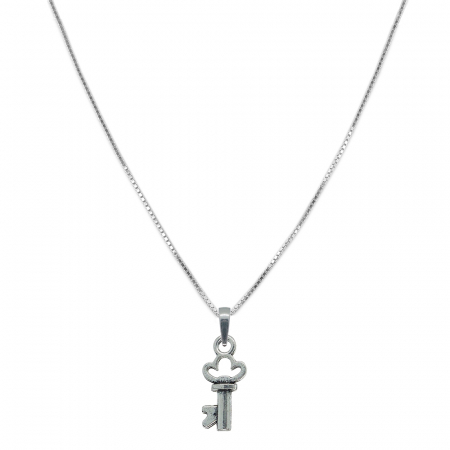 Lantisoare din argint cu diverse motive - Lantisor argint personalizat pandantiv Cheie 9600VEN300 Dras