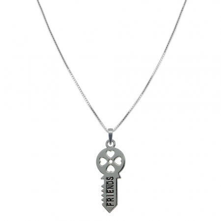 Lantisoare din argint cu diverse motive - Lantisor argint personalizat pandantiv Cheie 9899VEN560 Dras