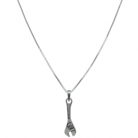 Mecanic - Lantisor argint personalizat pandantiv Cheie reglabila 9372VEN320 Dras