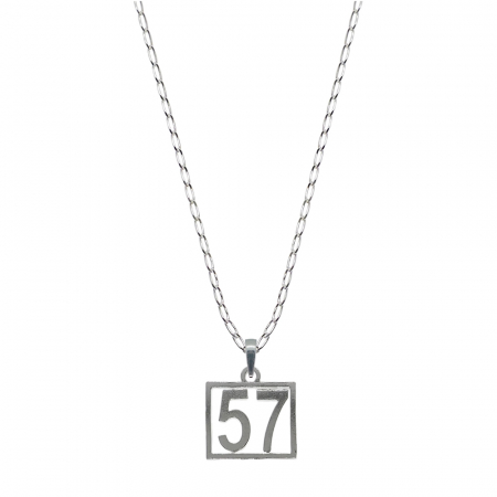 Cu cifre aniversare - Lantisor argint personalizat pandantiv Cifra 57 numar norocos cifre aniversare 10255_7FIG01430 Dras