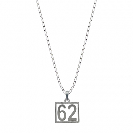 Cu cifre aniversare - Lantisor argint personalizat pandantiv Cifra 62 numar norocos cifre aniversare 10256_2FIG01430 Dras
