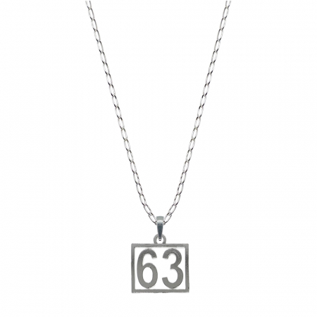 Cu cifre aniversare - Lantisor argint personalizat pandantiv Cifra 63 numar norocos cifre aniversare 10256_3FIG01430 Dras