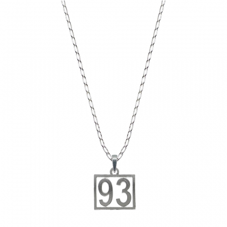 Lantisoare din argint cu cifre: - Lantisor argint personalizat pandantiv Cifra 93 numar norocos cifre aniversare 10249_3FIG01430 Dras