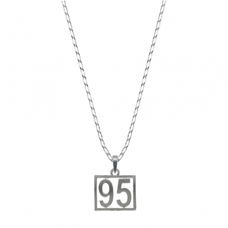 Lantisoare din argint cu cifre: - Lantisor argint personalizat pandantiv Cifra 95 numar norocos cifre aniversare 10249_5FIG01430 Dras