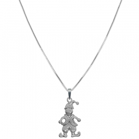 Lantisoare din argint cu diverse motive - Lantisor argint personalizat pandantiv Clovn 6693VEN750 Dras