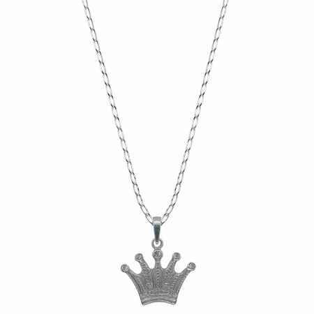 Lantisoare din argint cu talismane: - Lantisor argint personalizat pandantiv Coroana 9578FIG01390 Dras