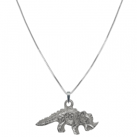 Lantisoare din argint cu animale: - Lantisor argint personalizat pandantiv Dinozaur 8830VEN850 Dras