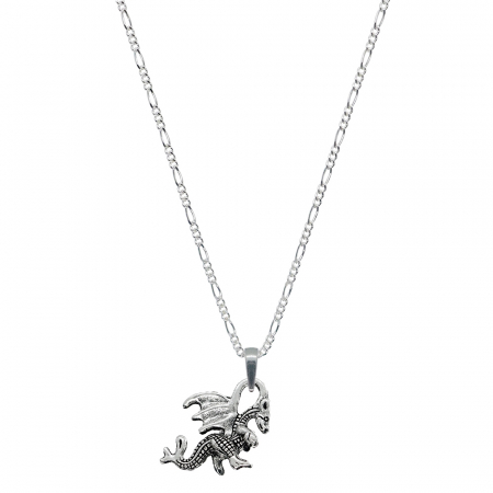 Lantisoare din argint cu animale: - Lantisor argint personalizat pandantiv Dragon 9881FIG31430 Dras
