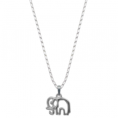 Lantisoare din argint cu animale: - Lantisor argint personalizat pandantiv Elefant 9708FIG01340 Dras