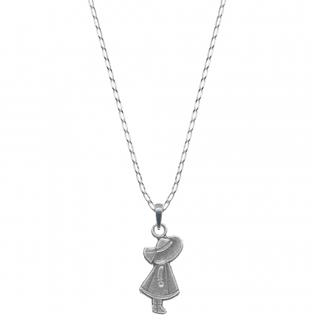 Lantisoare din argint cu diverse motive - Lantisor argint personalizat pandantiv Fetita palarie 9566FIG01395 Dras