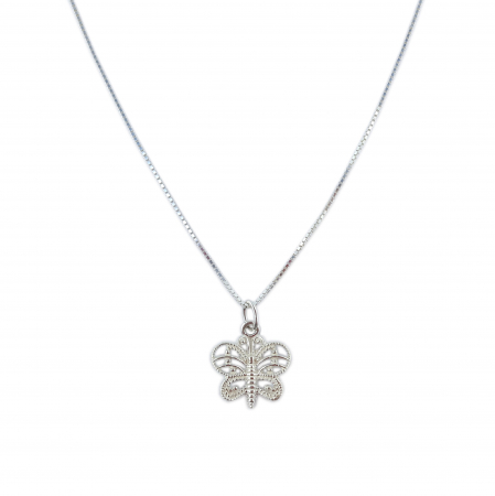 Lantisoare din argint cu insecte: - Lantisor argint personalizat pandantiv Fluturas argint 9258VEN300 Dras
