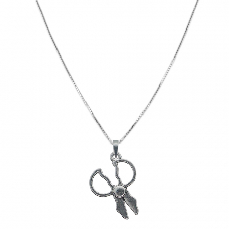 Lantisoare din argint cu tematica meserii, profesii, hobby: - Lantisor argint personalizat pandantiv Foarfeca 9344VEN410 Dras