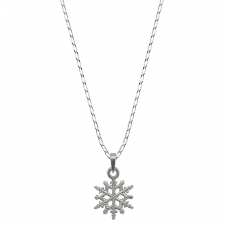 Lantisoare din argint cu diverse motive - Lantisor argint personalizat pandantiv Fulg de nea 10023FIG01335 Dras