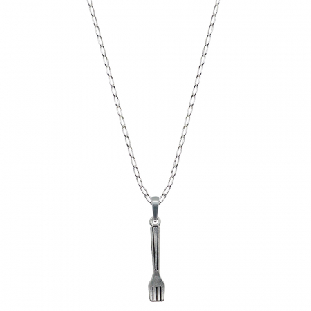 Bucatar - Lantisor argint personalizat pandantiv Furculita 9333FIG01270 Dras