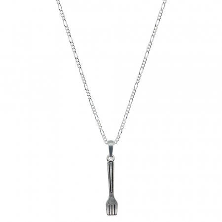 Bucatar - Lantisor argint personalizat pandantiv Furculita 9333FIG31320 Dras