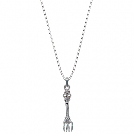 Bucatar - Lantisor argint personalizat pandantiv Furculita 9336FIG01370 Dras